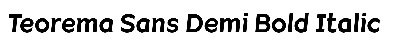 Teorema Sans Demi Bold Italic